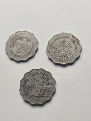 3 Monedas 10 Fils Irak 1959