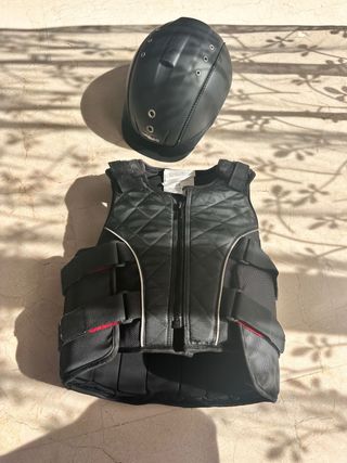 Casco y chaleco hípica 7 años y mas