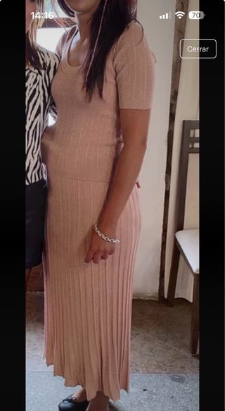 Conjunto Mango Punto Rosa Empolvado Talla M