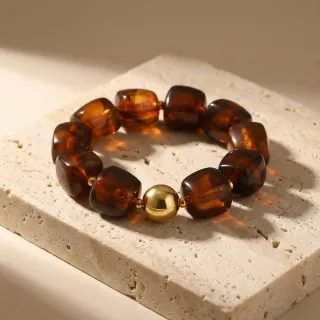 Pulsera Ámbar Cubo Doré
