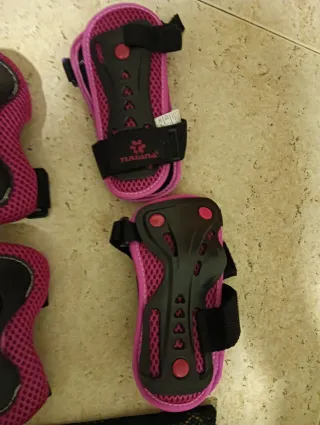 Protecciones Patines/Bici Niña Rosa