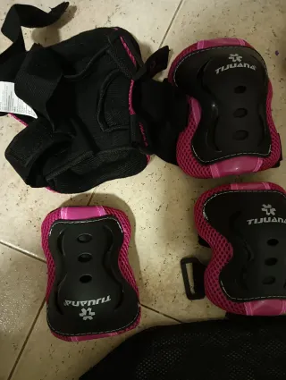 Protecciones Patines/Bici Niña Rosa