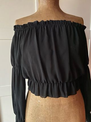 Top trasparente manica lunga