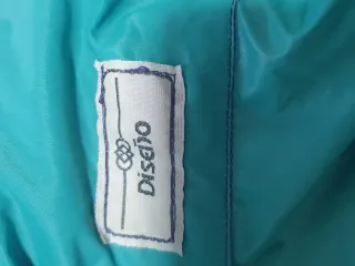 Cazadora cortavientos vintage azul multicolor T. L