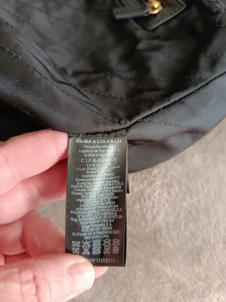 Bolso Bimba y Lola Bombonera Negro Dorado