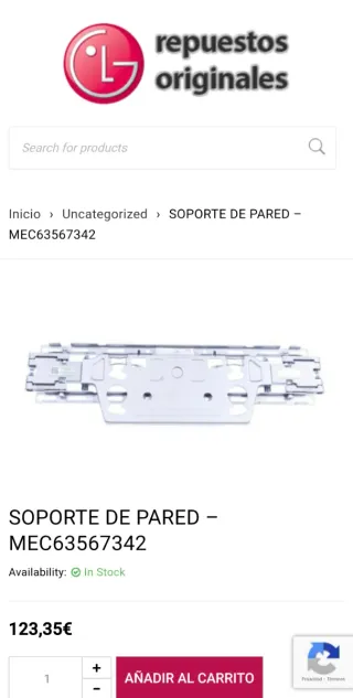 Soporte Pared LG Zero Gap Slim Oled