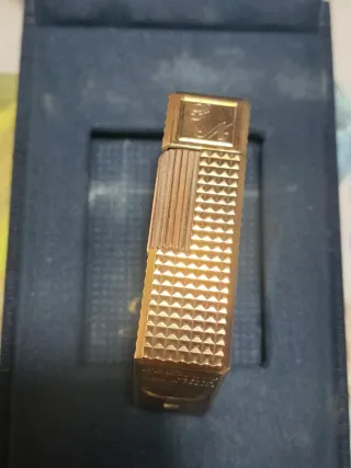 Accendino Dupont Placcato Oro Vintage con Scatola