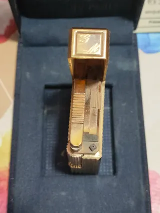 Accendino Dupont Placcato Oro Vintage con Scatola