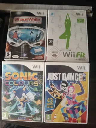 Lote 4 Juegos Wii: Sonic, Just Dance, Wii Fit, Sha
