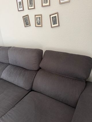 Sofa chaiselongue gris oscuro