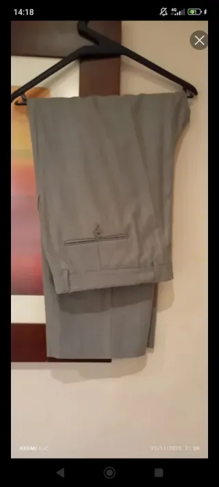 3 Pantalones para Hombre Marrón/Gris/azul marino