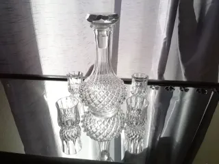 Caraffa e 4 Bicchieri Cristallo