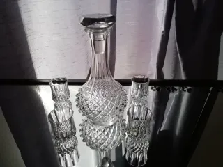 Caraffa e 4 Bicchieri Cristallo