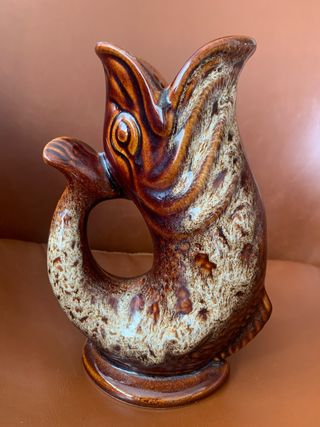 Jarra inglesa vintage pez cerámica