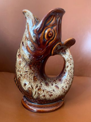 Jarra inglesa vintage pez cerámica