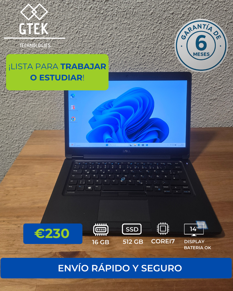 DELL Latitude i7 | 512GB SSD 16GB RAM  Garantía