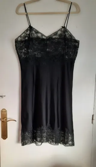 Camisón encaje negro talla XXXL
