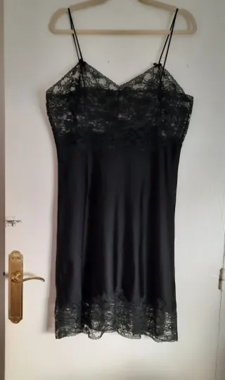 Camisón encaje negro talla XXXL