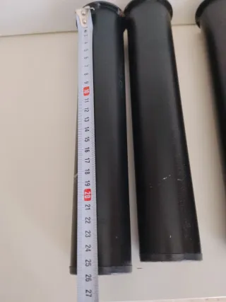 4 Patas Redondas Metal para Somier 26 cm