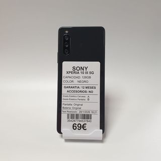Sony Xperia 10 III 5G 128GB 354287794537840 Nero