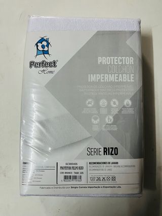 Protector Colchón Impermeable Rizo Blanco