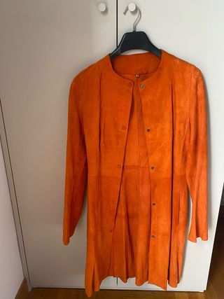 Chaqueta/vestido cuero naranja