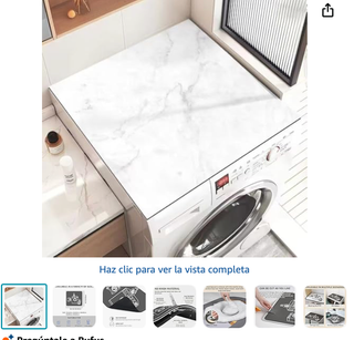 Protector Cubierta Lavadora Mármol