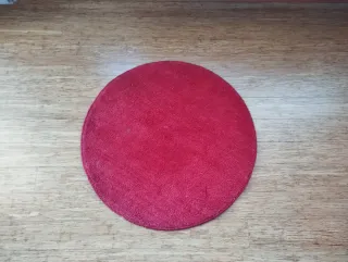 Alfombra redonda roja