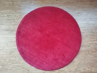 Alfombra redonda roja