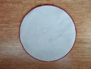 Alfombra redonda roja