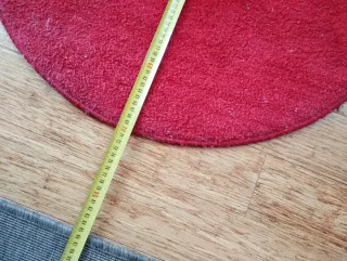 Alfombra redonda roja