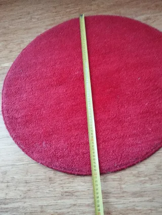 Alfombra redonda roja