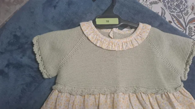 Vestido y braguita flores liberty verde