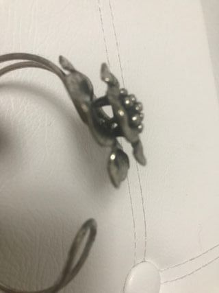 Pulsera plata diseño flor