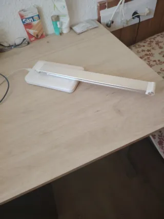 Lámpara Escritorio LED Plata/Blanca