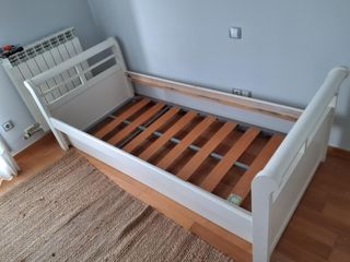 Cama nido madera lacada blanco de El Corte Inglés