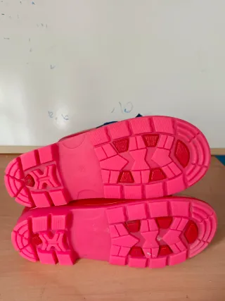 Botas de agua niña rojas talla 35