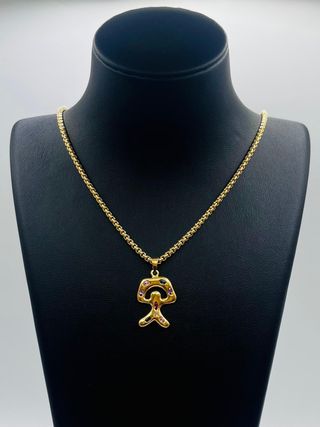 COLGANTE INDALO CON PIEDRAS ORO DE 18K
