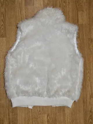 Chaleco pelo sintético blanco Talla M customizar