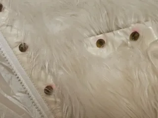 Chaleco pelo sintético blanco Talla M customizar