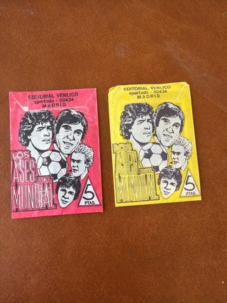 2 Sobres Fútbol Antiguos Sin Abrir