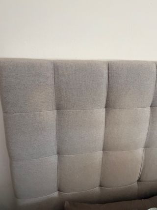 Cabecero de cama Ikea gris tela