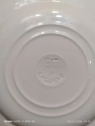 2 Platos Porcelana Inglesa Azul y Blanco