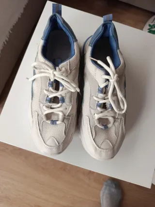 Zapatillas Fashion Beige y Azul