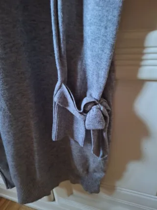 Abito maglia grigio volant e fiocchi S/M