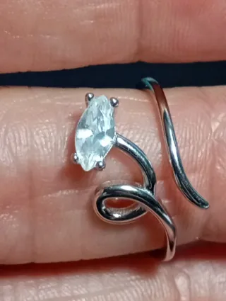 Anillo Plata Ley Ajustable