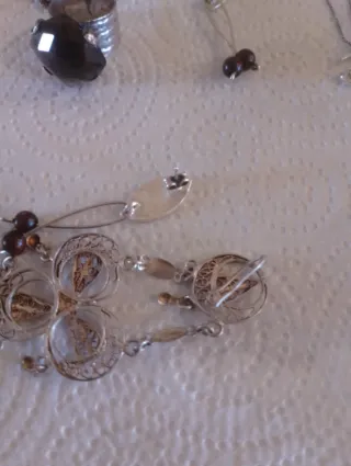 Conjunto Pendientes y Anillo Plata