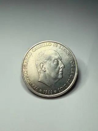 Moneda de Plata 100 Pesetas 1966 de España