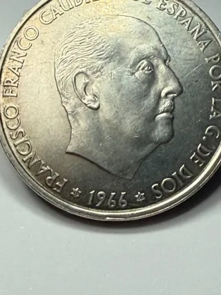 Moneda de Plata 100 Pesetas 1966 de España