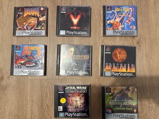 Lote 8 Juegos PS1: Doom, Tomb Raider III, Star War